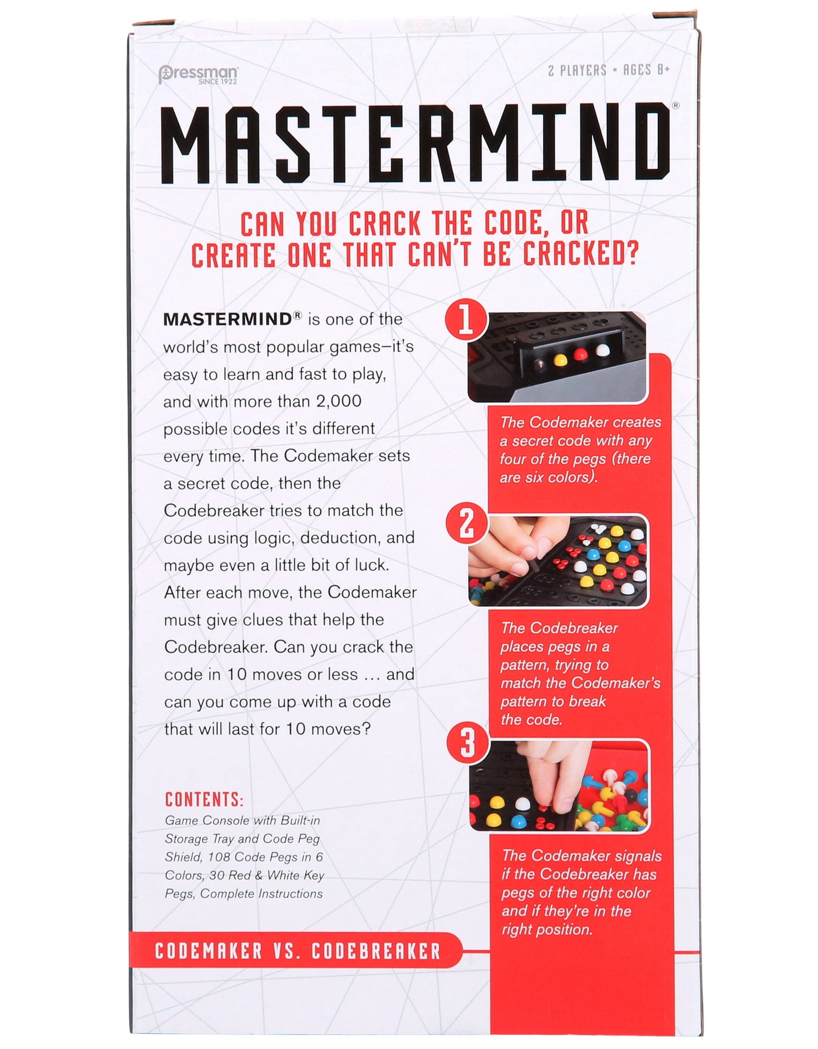 Pressman Mastermind Vertical Box Strategy Game