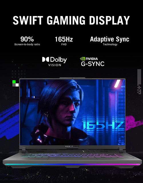 Load image into Gallery viewer, ROG Strix G16 (2023) Gaming Laptop, 16 16:10 FHD 165Hz, Geforce RTX 4060, Intel Core I7-13650Hx, 16GB DDR5, 512GB Pcie SSD, Wi-Fi 6E, Windows 11, G614JV-AS73
