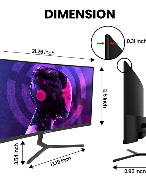 Load image into Gallery viewer, 24&quot; FHD 75Hz Curved Computer Monitor,1080P Narrow Bezel Office Monitor,99% Srgb,Freesync, Hdmi,White
