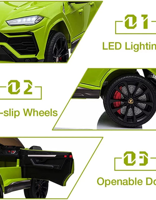 Load image into Gallery viewer, Lamborghini Urus 12V Electric Powered Ride on Car Toys for Girls Boys, Pink Kids Electric Vehicles Ride on Toys with Remote Control, Foot Pedal, MP3 Player and LED Headlights, CL61
