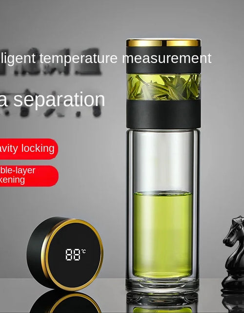 Load image into Gallery viewer, Tea Infuser Vacuum Flask Temperature LED Display 450Ml Insulated Cup Stainless Steel Tumbler Thermos Bottle Travel Coffee Mug
