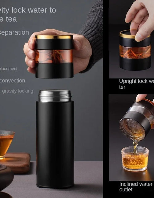 Load image into Gallery viewer, Tea Infuser Vacuum Flask Temperature LED Display 450Ml Insulated Cup Stainless Steel Tumbler Thermos Bottle Travel Coffee Mug
